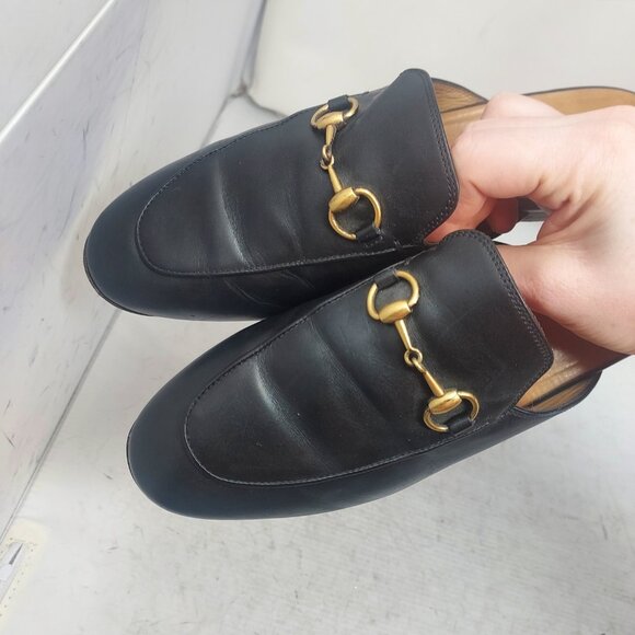 Gucci Womens Black Horsebit Princetown Slide Mule - Picture 10 of 10